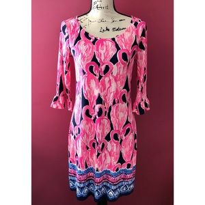 Lilly Pulitzer High Tide Navy Via Amor Sophie Ruffle Dress